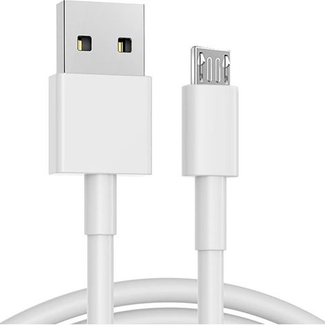 Câble micro USB de 1 m - Câble de charge et de données - Compatible avec téléphones Android, smartphones, tablettes - Blanc (1/5)