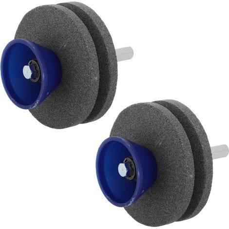 Lot de 2 affûteur de forets universel pour meule, Affûteur de lames de tondeuse à gazon 2 couches, pour Usage Domestique et Industriel (gris) (1/5)