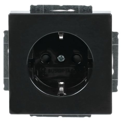 Busch-Jaeger Inserto presa SCHUKO® Safety+ con morsetti a vite antracite - Plattform 63 (2300 EUCB-81), 2CKA002013A5448