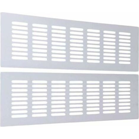 Grille de ventilation rectangulaire aluminium 30 cm x 8 cm – Lot de 2 – Pour réfrigérateurs, aquariums, terrariums – Ventilation efficace (1/4)