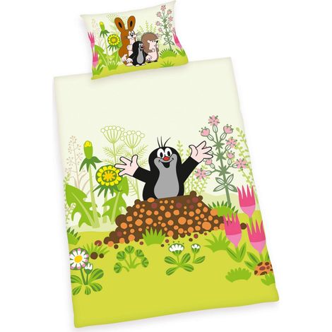 Parure de Lit Réversible pour Enfants, Housse de Couette 100 x 135 cm, Taie d'Oreiller 40 x 60 cm, Coton/Renforcé (1/5)