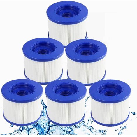 Cartouches Filtre Spa a Visser.Filtre à Vis pour Spa Gonflable Pas De Vis 60mm.Cartouche Filtre pour Spa. Compatible pour Cosy Spa. Clever Spa. Rechange Filtre pour Spa. (Bleu-6) (1/5)