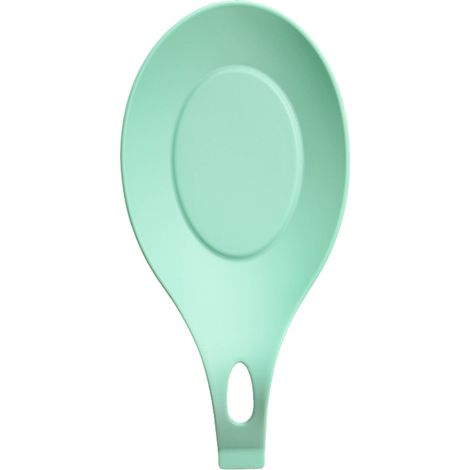 Repose-cuillère en silicone résistant aux hautes températures, support de cuillère pour la cuisine, vert (1/5)