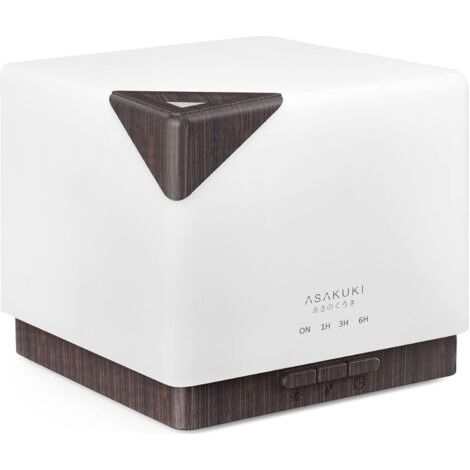 700ml Diffuseur d'Huiles Essentielles, Premium 5 en 1 à Ultrasons Electrique Vaporizer Humidificateur, Minuterie et Arrêt Automatique sans Eau, 7 Couleurs de Lumière LED pour Yoga, Maison (1/5)