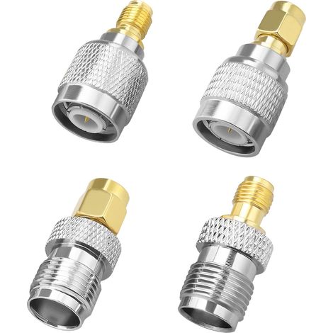 4pcs Kit Connecteurs SMA vers TNC Adaptateur Liaison pour Antennes FPV Câbles d'extension Coaxiaux Appareils sans Fil (1/5)
