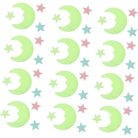 Totority Lot de 52 autocollants lune et étoiles pour la (1/5)