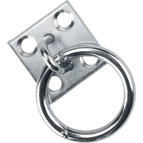 Anneau d'attache en métal antirouille pour box et écurie. (1/4)