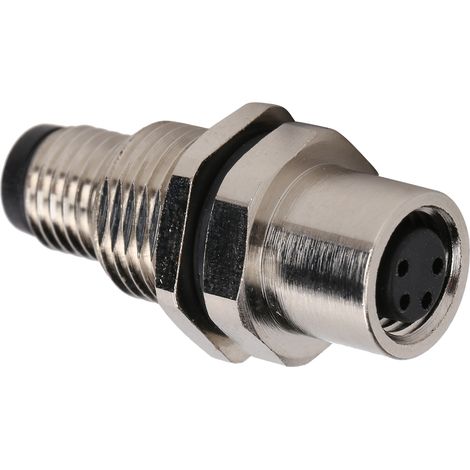 M8-I4 Messing-Industriesteckverbinder-Adapter, M8 IP67 wasserdichter Steckverbinder, 4-poliger Steckeradapter (1/5)