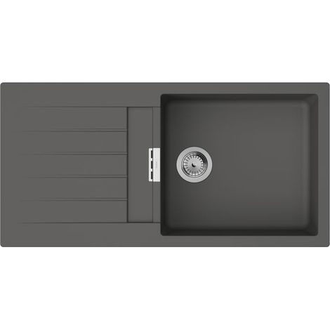 hansgrohe Einbauspüle S52 S520-F480480 mit Abtropffläche, Steingrau (1/2)