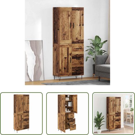 vidaXL Altholz - Highboard Altholz 69,5 x 34 x 180 cm Holzwerkstoff (1/5)