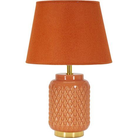 Quadratische orange Tischlampe, cm Ø 28 x 44