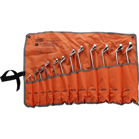 JUEGO DE LLAVES DE ESTRELLA ACODADAS, BOLSA DE NYLON ALYCO ORANGE (1/5)