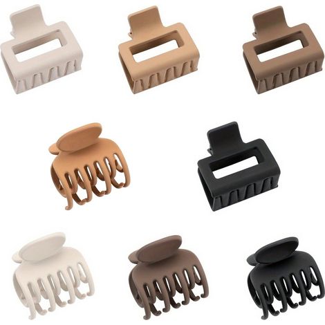 mini pinces à cheveux, compactes et antidérapantes, pinces à cheveux en acrylique résistant, finition mate, adaptées à tous les types de cheveux. (1/5)