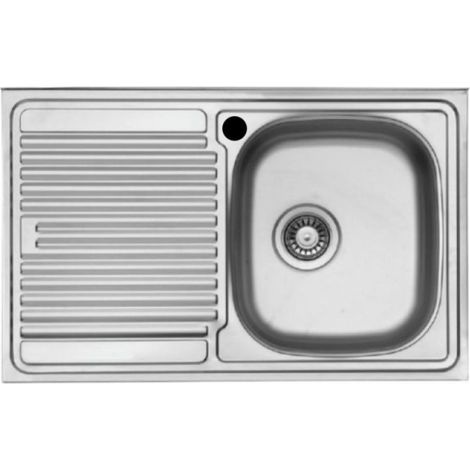 LAVELLO INOX APPOGGIO 80X50CM 1 VASCA SINISTRO (1/2)