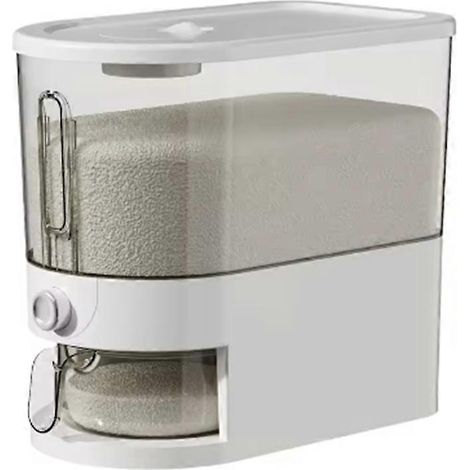 Distributeur automatique de riz, grande capacité (10 kg), conteneur de stockage hermétique et étanche aux insectes pour une conservation optimale de la fraîcheur. (1/5)