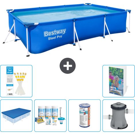 Bestway Steel Pro Rechteckig - 300x201x66 cm - 7-teilig S34