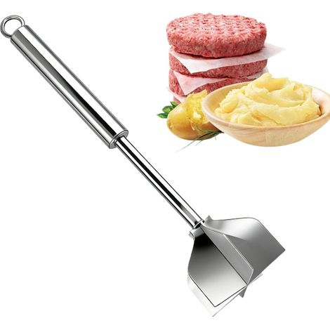 Hachoir à Viande pour Viande Hachée Presse à viande en acier inoxydable - Hachoir à hamburger - Pour une utilisation à la maison, la préparation des repas, les grillades, le barbecue, le camping, le (1/5)