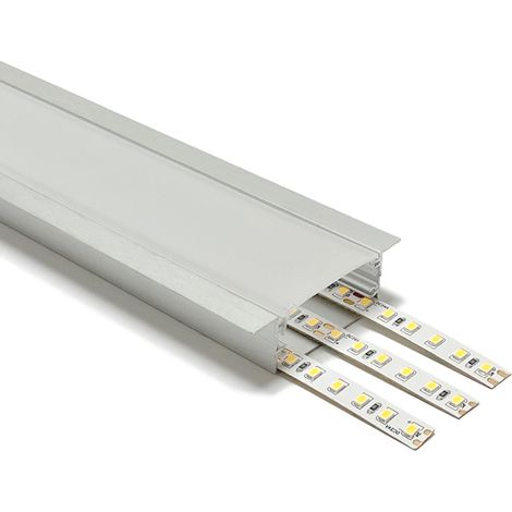 Luminaire interlusa opalin diffuseur 55x20 cm encastré (1/3)