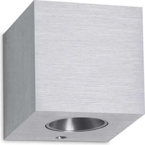 Wandleuchte Brick Led Smd 2x3w 165lm Cri80 3000k 110º,110º Auf Und Ab Aluminium Bürsten
