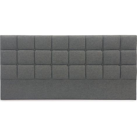Deco in paris tete de lit en tissu gris 180 cm structure en bois mdf largeur 191 cm hauteur 88 cm elegance moderne pour chambre (1/4)