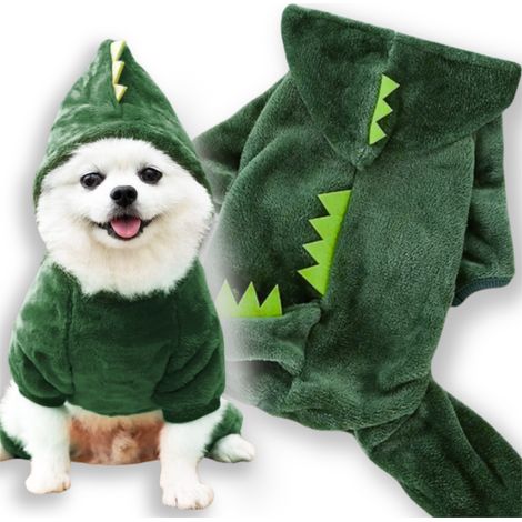 Winterhundekleidung Drachen-Dinosaurier-Overall Hundekostüm warm XL PetJet Winterhundekleidung Drachen-Dinosaurier-Overall Hundekostüm warm XL PetJet
