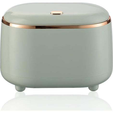CCYKXA Kleiner Tischabfalleimer mit Deckel - 2 l - Mini-Tischabfalleimer für Schlafzimmer, Esszimmer, Badezimmer, Büro (grün)
