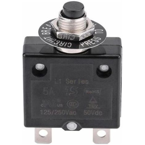 HOXILEELEO - Interruttore di circuito da 15 amp motore – Tensione 125-250 V AC, 50 V DC – Protezione da sovraccarico – azzeramento manuale – facilità di Installazione (1/5)