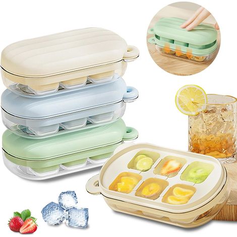 3 Pièces Bac a Glacons avec Couvercle Bebe, Bac a Glacon Silicone, Ours Glacons Moule, Reutilisable Bac Glacon Bebe Diversification, Bac Glacon pour Purée de Bébé, Cocktail, Whisky, Café