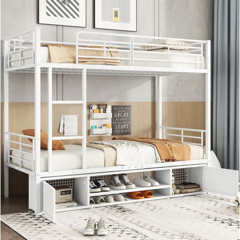 letto 90x200 a castello con scaletta e armadietto OKMYHOME (1/5)