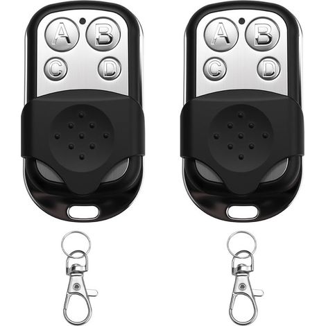 2 Pièces Telecommande Universelle Portail 433.92 MHz Bip Portail Universelle Sans Fil Compatible télécommande garage Code Fixe Rolling Code à 4 Boutons pour Porte de Garage et Voiture (1/5)