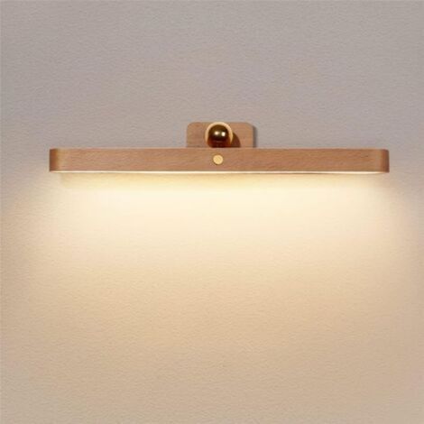 Aplique infantil de madera con interruptor táctil – LED regulable 4000K – Batería recargable de 800mAh – Lámpara giratoria 360° (1/5)