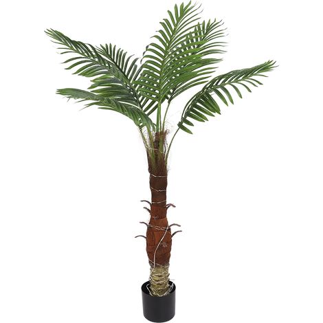 Palmier artificiel lumineux de 120 cm, 300 LED, décoration en forme de cocotier pour la maison, les fêtes et la terrasse. Prise européenne 220 V. (1/5)