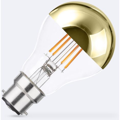Lampadina LED Filamento B22 6W 600 lm A60 Gold Reflect No Flicker 2200K Super Caldo