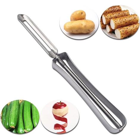 Pelador de patatas, pelador de frutas - acero inoxidable (1/2)