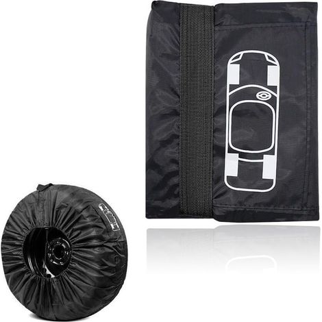 Housse Universelle pour Roue de Secours Imperméable Protection Pneus Voiture Décorative Intérieur (Noir) (1/5)
