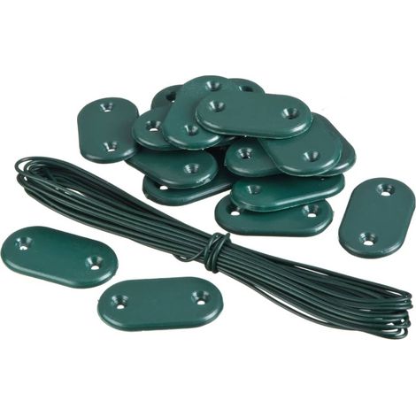 Accesorios valla nature 27 pcs alambre galvanizado plástico (1/2)