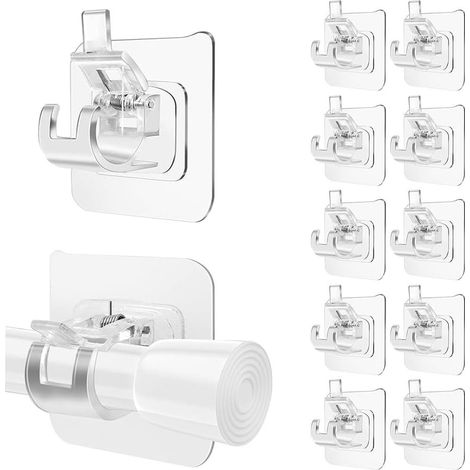 Supports Tringle Rideau Autocollants Perçage 10mm-20mm Supports(4) (1/5)