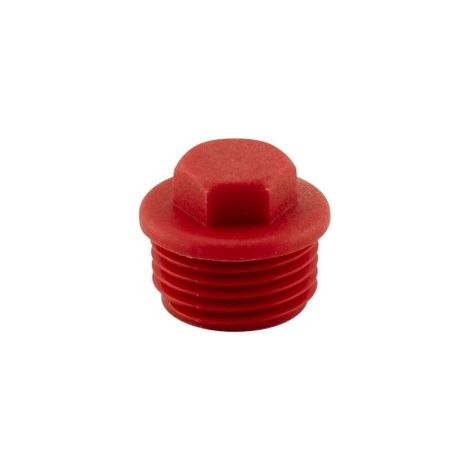 Bouchon mâle hexagonal (sac de 50 unités) - 1/2" - Rouge,. (1/5)