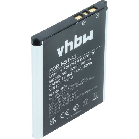 vhbw Akku kompatibel mit Sony-Ericsson Elm J10i2, Hazel J20i, Cedar J108i, Elm J10i Handy Smartphone Telefon (950 mAh, 3,7 V, Li-Ion) (1/5)