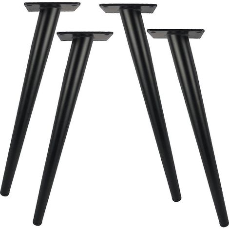Lot de 4 pieds de table en métal de 20 cm de long pour meubles modernes : commode, armoire, bureau, pouf, pieds de rechange, capacité de charge : 800 kg (1/5)