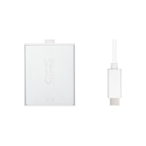 Nanocable - convertitore da usb-c/m a vga/h - 10 cm - colore argento