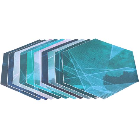 Autocollant de sol hexagonal antidérapant, imitation carrelage 3D, pour la maison