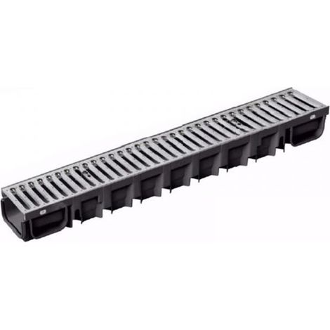 CANALETTA PEGASUS PLUS 130/75 C/GRIGLIA IN ACCIAIO ZINCATO CON CLIP 130