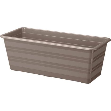 Verdenia Draco Balkonblumentopf 40 cm beige mit Abflusslöchern