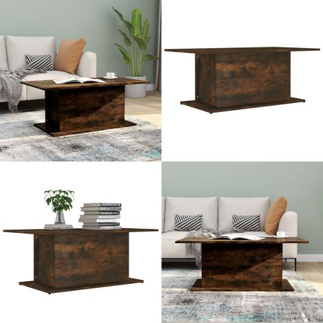 Table basse Chêne fumé 102x55,5x40 cm Bois d'ingénierie - Table Basse - Meuble Salon - Table D'appoint - Table Chêne Fumé - Bois D'ingénierie - Home & Living (1/5)