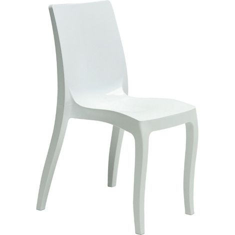 Sedia Solid Cristal Ultralucido Bianco