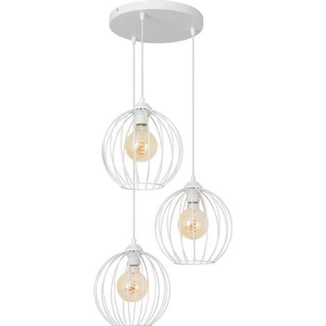 Helam MERCURE Plafonnier Suspendu Cluster Blanc 40cm