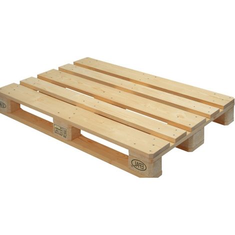 KKE – Palette bois Europe 800X1200mm – Pile de 13 palettes – Conforme norme NIMP15 – Charge statique 4000kg – Estampillée EPAL
