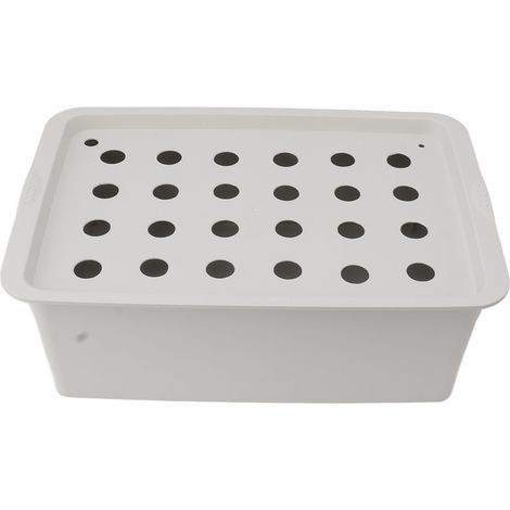 Système hydroponique gris à 24 trous avec minuterie, pompe à oxygène et bac de culture. Prise européenne 220 V. (1/5)