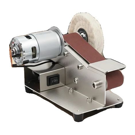 Mini-Bandschleifer, 30 x 330 mm Schleifband, 150 W Leistung, max. 9000 U/min, verstellbarer Arbeitstisch, 7-stufige Drehzahlregelung (1/5)